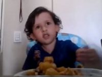Video niño vegetariano brasileño