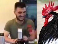 arranca cabeza gallo mordisco